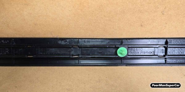 Lexus GS300 GS400 GS430 Plate, Front Door Scuff, Outside LH (1997-2005) - OEM Part 67912-30110 - Used - Image 2