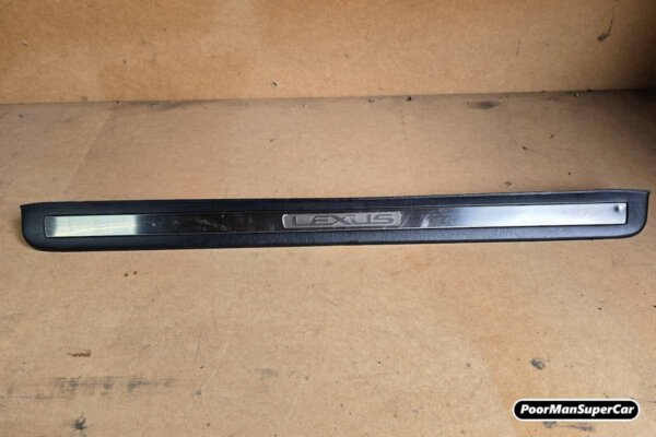 Lexus GS300 GS400 GS430 Plate, Front Door Scuff, Outside LH (1997-2005) - OEM Part 67912-30110 - Used