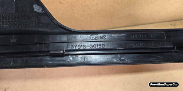 Lexus GS300 GS400 GS430 Plate, Rear Door Scuff, LH (1997-2005) - OEM Part 67918-30150 - Used - Image 2