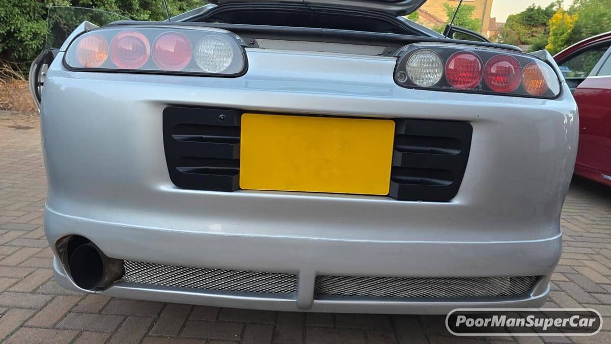 Toyota Supra MKIV (A80) Number Plate Surround / Garnish – With or Without Reversing Camera - Image 9
